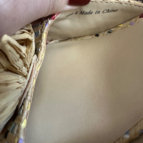 Dolce Vita Paulos Platform Sandal in Pastel Multi Raffia Size 8 - Picture 5 of 7